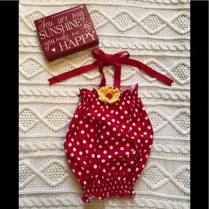 EUC-custom Boutique bubble hem Minnie inspired top